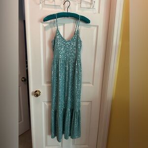 Leopard print, long maxi sundress